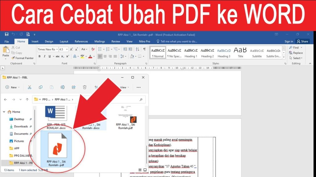 5 Cara Cepat dan Akurat Mengubah Data dari PDF ke Microsoft Word Tanpa Software Tambahan