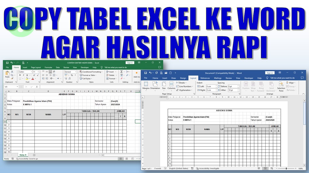Mengubah Excel Menjadi Word Agar Rapi Panduan Lengkap untuk Presentasi